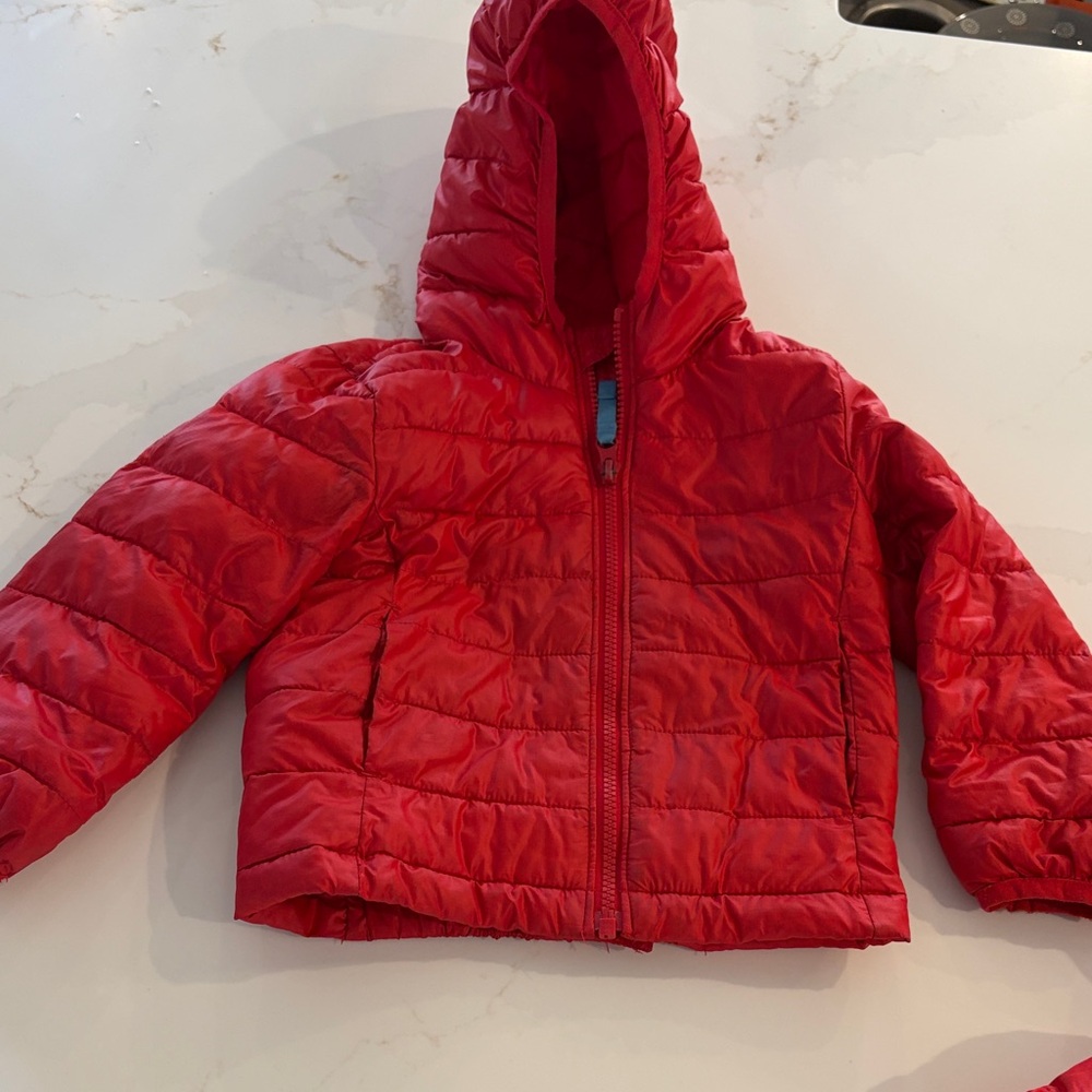 Primary Vibrant Red Quilted Jacket